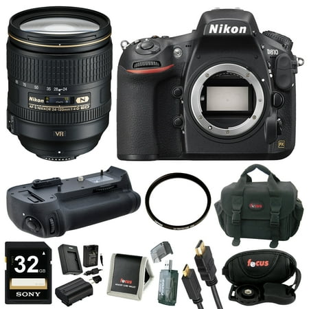 Nikon D810 DSLR Camera w/ 24-120mm VR Lens & Multi-Power Battery Grip Bundle