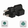 thumbnail image 1 of 3-Pin AC Power Adapter Male to Female Conversion Plug for NEMA 5-15/20 Standards, 1 of 5