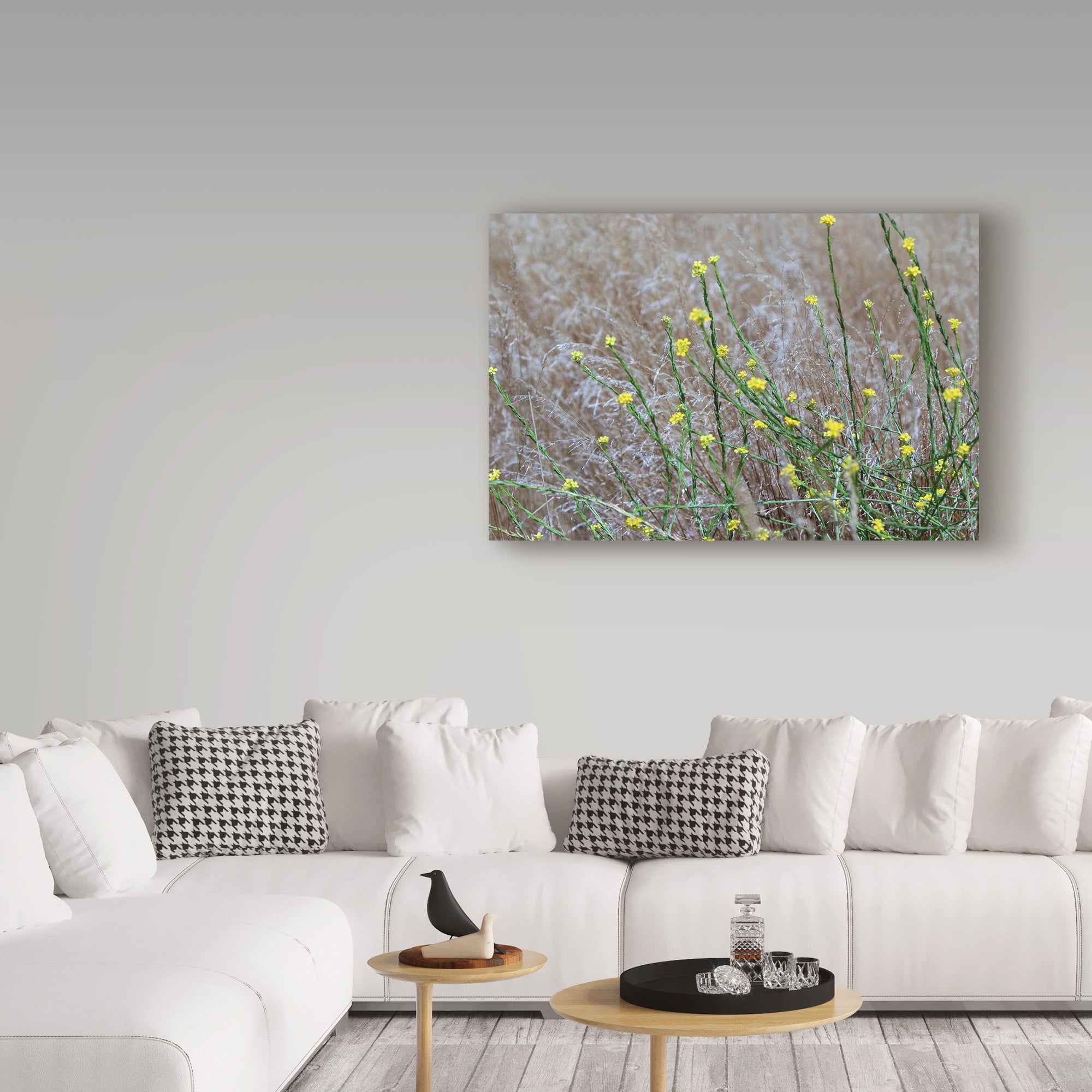 Trademark Fine Art 'Small Yellow Flowers' Canvas Art by Incredi