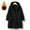 Black_Z01, variant on Scyoekwg Women Winter Coats Plus Size Fashion Vintage Solid Fleece Hooded Zipper Long Sleeve Thick Coat Tops Clothes Black XXXL