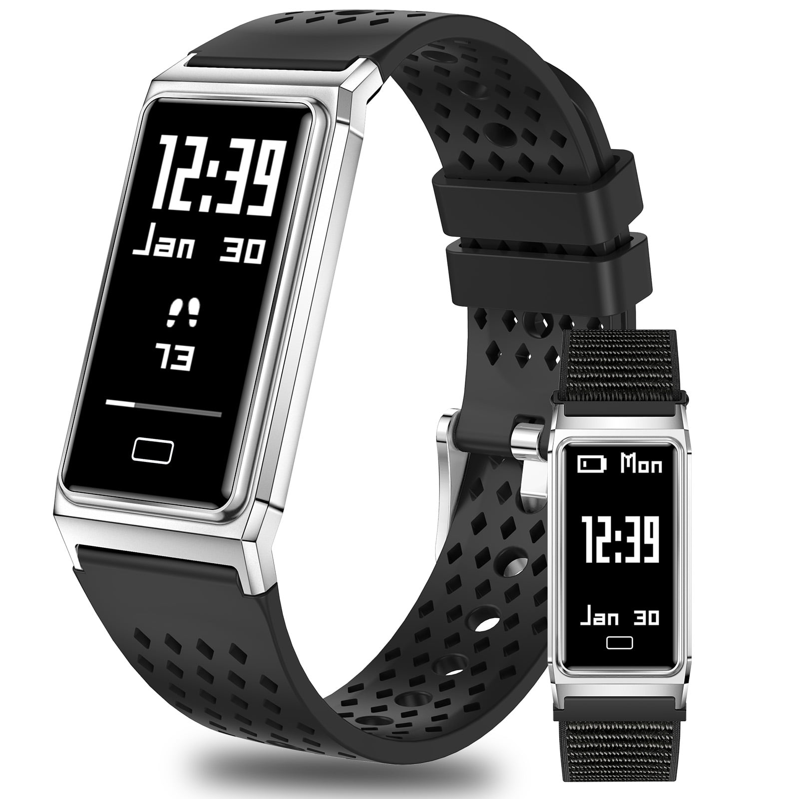 VOPOCO Ultra-Thin Stylish Fitness Tracker Smart Bracelet, Multi-Sport Activity Tracker with Long Battery Life, Lightweight Step Calorie Monitor for Men Women