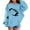1#Sky Blue, variant on Byoo Girl's Football Graphic Hoodie Soft Pullover Casual Kids Hooded Sweatshirt