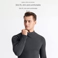 thumbnail image 4 of Ropa interior de invierno con cuello cálido sin costuras para hombres de mediana edad y mayores, ropa exterior para hombres, camiseta de una sola pieza, protección para el cuello con base de manga, 4 of 5