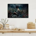 thumbnail image 6 of HFDF Vtage Readg wall Art witch flower sea antique aesthetic poster Moody Victorian Girl Wall Art Dark Academia wall art Gothic Wall Decor Picture for Bedroom black 24x16inch Framed, 6 of 6