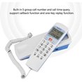 thumbnail image 5 of Landline Telephone, Crystal Button Corded Phone with FSK/DTMF Caller ID Wall Mount Function for Home, 5 of 5