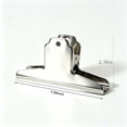 thumbnail image 2 of Metal Bulldog Clip, Polished Silver Tone Large Paper Holding Clip with Hanging Hole, Heavy Duty Document Fastener for Office Desk Wall Document Paper Organizing Supplies(XL), 2 of 5