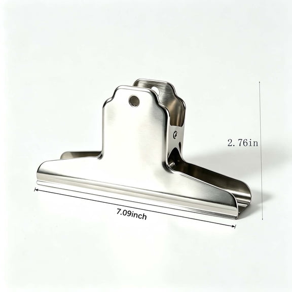 JHyouerji Stainless Steel Document Clip 7in Multi Purpose Metal Paper Holder for Office Desk Receipt Organizing