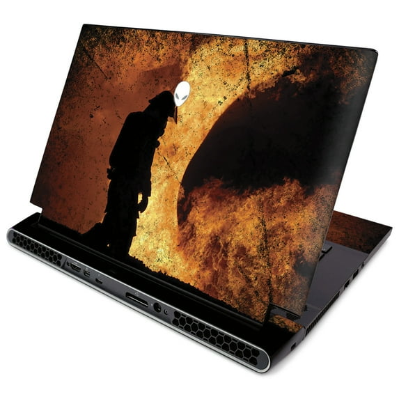 Skin Decal Wrap Compatible With Alienware m15 R2 (2019) Sticker Design Fire fighter