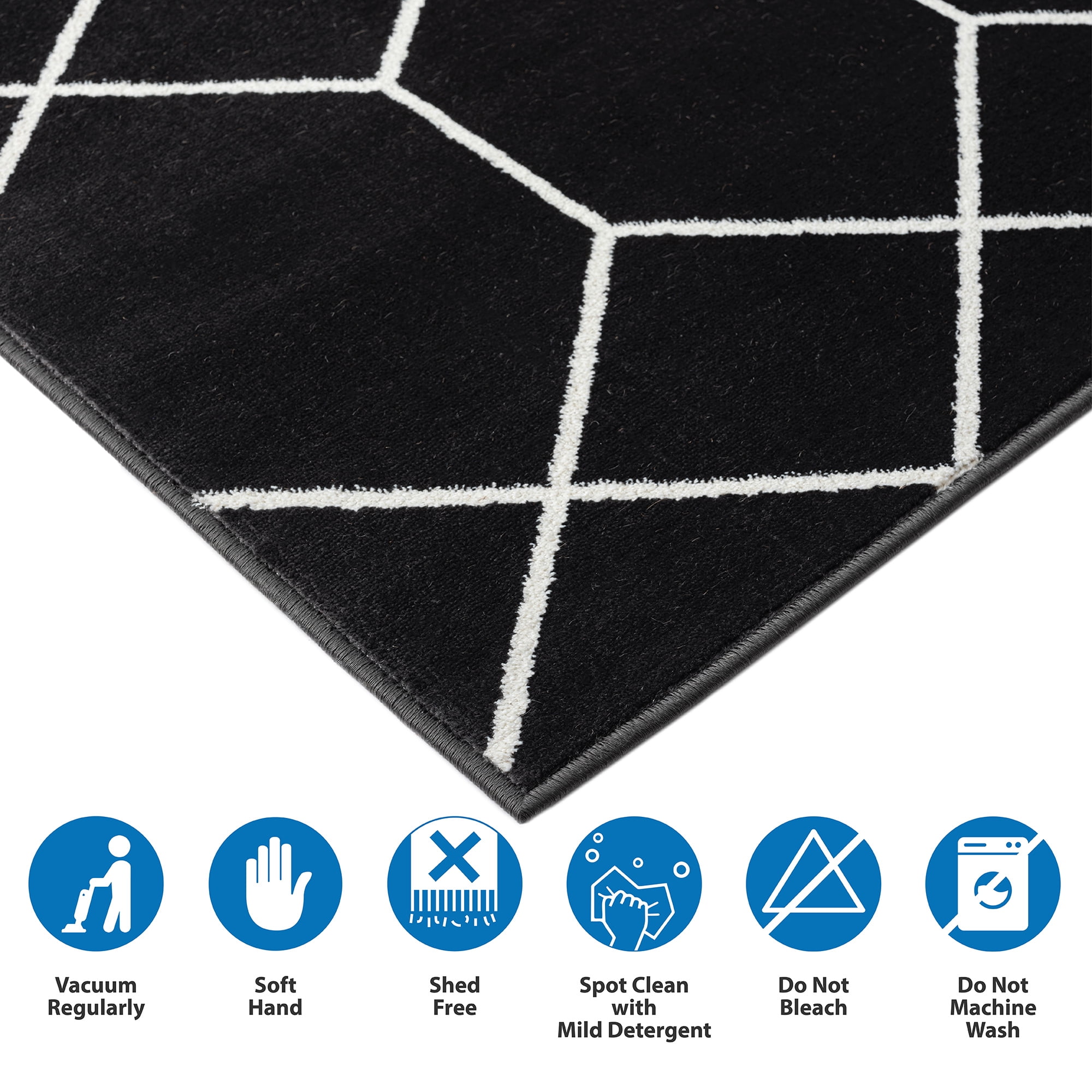 MAYEERTY 8'x10' Geometric Woven Area Rug for Living Room Bedroom