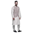thumbnail image 2 of Atasi Ethnic Kurta Churidar Pajama Set With Printed Nehru Jacket Set For Mens, 2 of 3