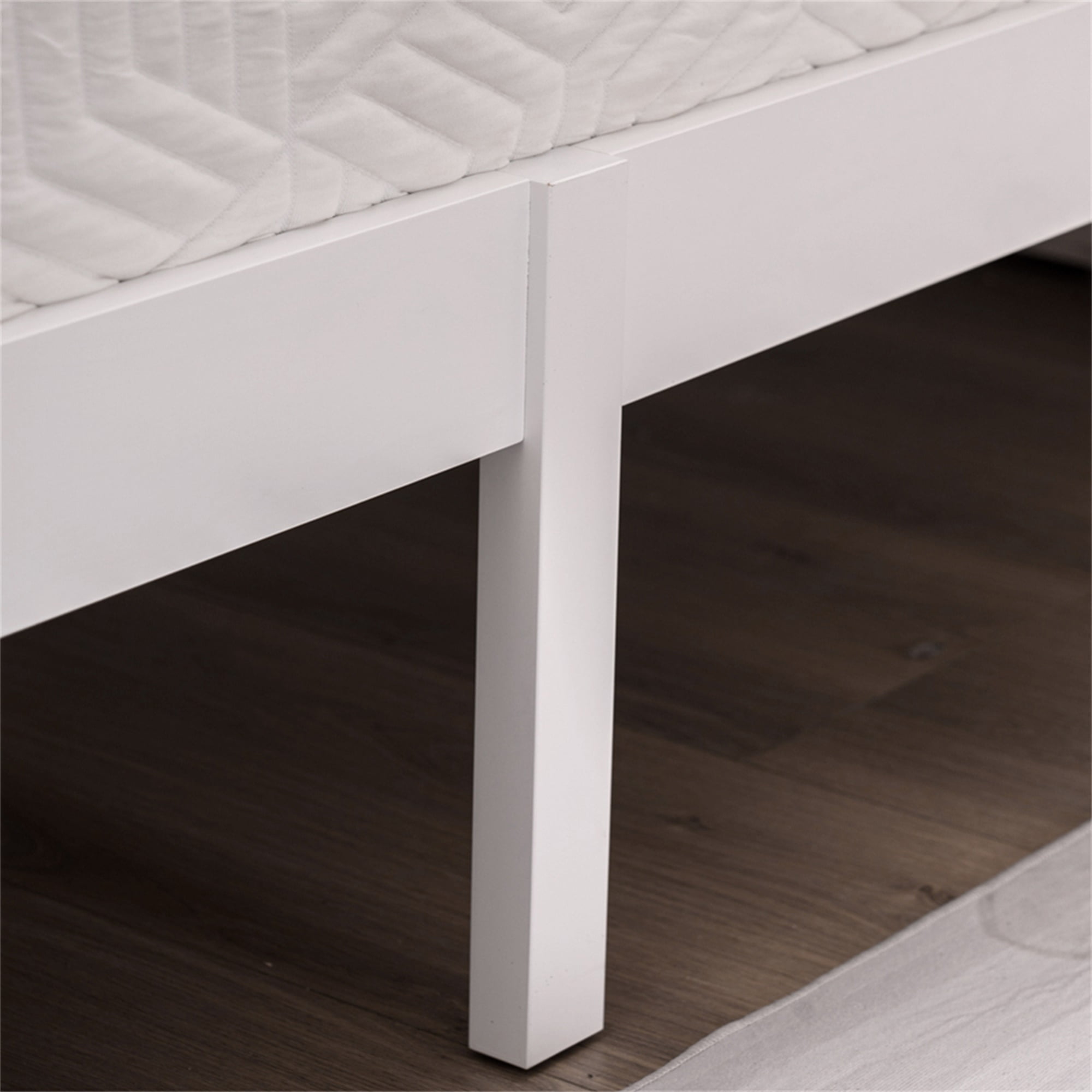 Kadyn Home Modern Queen Size Bed Solid Wood Bed Frame Queen Size Bed Full Size Bed Frame with Headboard Bedroom Bed with Footboard, Solid Wood Slat Support, No Springs, White Kadyn Home Modern Queen Size Bed Solid Wood Bed Frame Queen Size Bed Full Size Bed Frame with Headboard Bedroom Bed with Footboard, Solid Wood Slat Support, No Springs, White