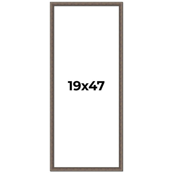19x47 Frame Silver Real Wood Picture Frame Width 1.25 Inches | Interior Frame Depth 0.5 Inches |