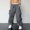 Dark Gray, variant on Mens Cargo Pants Relaxed Fit Loose Capri Pants with Pockets Comfortable Regular Fit Athletic Trousers Grey Size XXXL