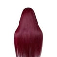 thumbnail image 2 of Kokovifyves Beauty Tools Wig Women's 99J Red Wine Red Straight Long Hair Large Wig Headcover 70cm, 2 of 9