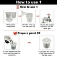 thumbnail image 6 of Leakproof Easy Mix Paint Guns Cups Accessory for Sprayers Guns Automotive Marine Projects 600/810ml Capacity, 6 of 8