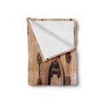 thumbnail image 2 of Rustic Soft Flannel Fleece Throw Blanket, Spanish Entrance of Rusty Medieval Style Handlers Archway Facade Historical Image, Cozy Plush for Indoor and Outdoor Use, 50" x 70", Pale Brown, by Ambesonne, 2 of 6