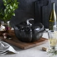 thumbnail image 2 of STAUB Cast Iron 3.5-qt Pumpkin Cocotte with Stainless Steel Knob - Black, 2 of 7