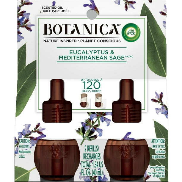 Botanica by Air Wick Plug in Scented Oil Refill, 2 ct, Eucalyptus and