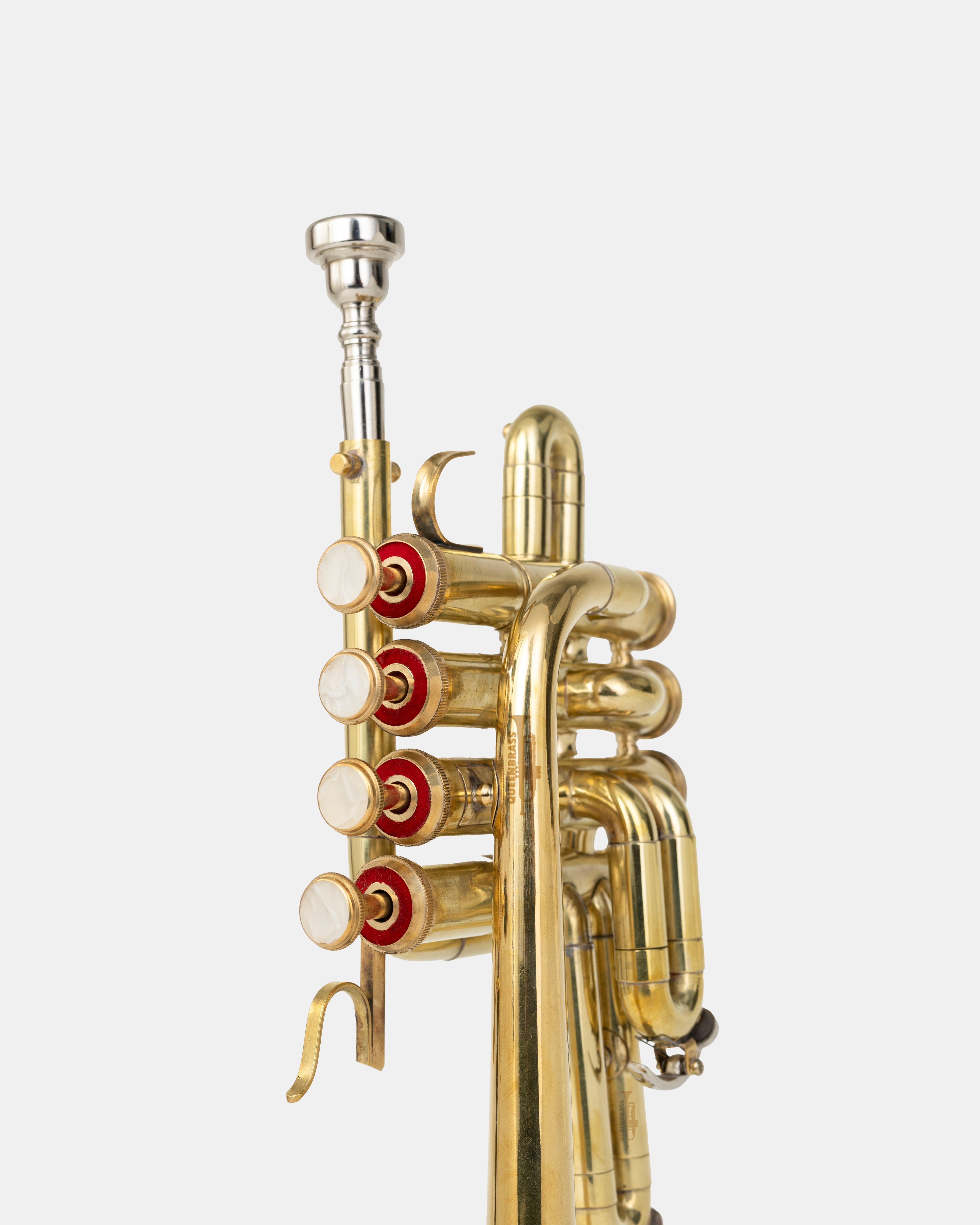 Piccolo trumpet Gold brass finish with hard case bag and mouthpiece
