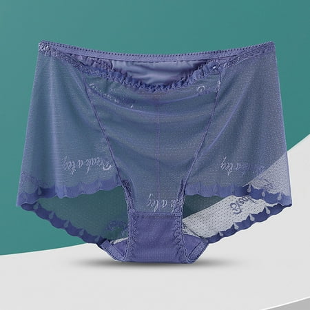 Don t Miss Out: Women Panty  Pack de Ropa Interior para Mujer  Women Solid Color Underwear High Waisted Lace Tight And Breathable Underwear Panties SOPATENOR Purple L