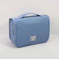 thumbnail image 1 of Vintage Man Bathroom Accessories Portable Simple Square Nylon Travel Toiletry Bag Makeup Case Women Cosmetic Bag Hook Storage Bag BLUE, 1 of 8