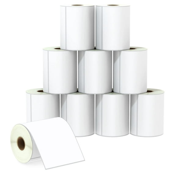 4" x 5" (102 mm x 127 mm) Large Shipping & Multipurpose Labels Compatible with Zebra & Rollo Label Printer,Premium Adhesive & Perforated [10 Rolls, 3500 Labels]