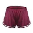 thumbnail image 3 of KALE Running Shorts for Women satin smooth high waist slim white edge Home Womens Short Wine, 3 of 9