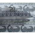 thumbnail image 4 of oneOone Viscose Chiffon Fabric Floral & Peacock Block Printed Fabric 1 Yard 42 Inch Wide, 4 of 4
