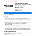thumbnail image 2 of Front Left Outside Door Handle Reinforcement - Compatible with 2005 - 2017 Chevy Equinox 2006 2007 2008 2009 2010 2011 2012 2013 2014 2015 2016, 2 of 2