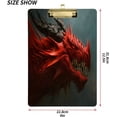 thumbnail image 3 of FMSHPON Magic Dragon Red Clipboard Hardboard Wood Nursing Clip Board and Pull for Standard A4 Letter 13x9 inches, 3 of 8