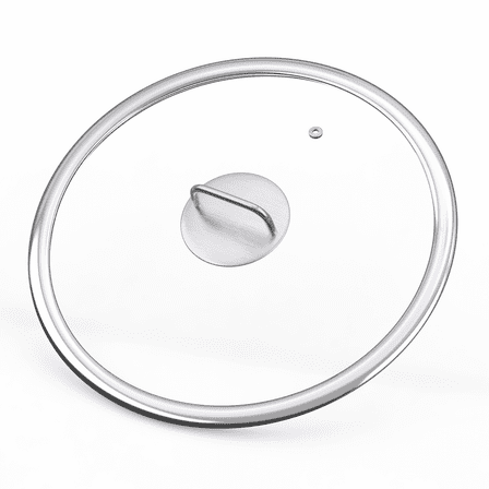 13.5" Tempered Glass Lid for Frying Pans and Pots, Versatile Round Replacement Lid for 13.5 inch Skillets - Dishwasher Safe, WIde Rim, 34CM