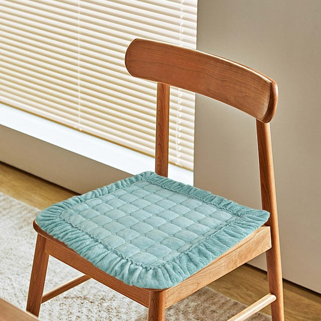 Sokhug Plush Dining Chair Cushion Home Student Dormitory Computer Chair Office Autumns Winter Squares Stool Sitting Pads