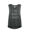 thumbnail image 1 of I Do What I Want Women's Fashion Sleeveless Muscle Workout Yoga Tank Top Charcoal Grey 2X-Large, 1 of 3