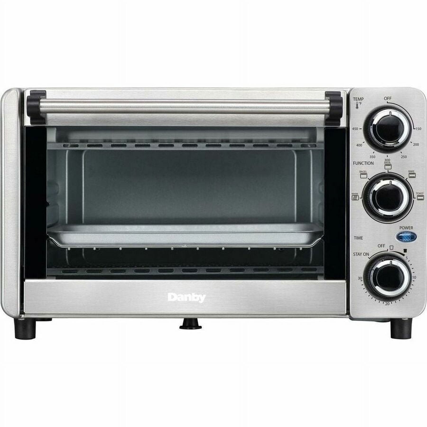 Danby DBTO0412BBSS 0.4 cu ft/12L 4 Slice Countertop Toaster Oven in Stainless Steel