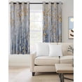 thumbnail image 2 of Yellow Blue Forest Blackout Curtains for Bedroom/Living Room, Thermal Insulated Kitchen Curtains, Modern Oil Painting Art Grommet Darkening Window Treatment Drapes 42"x63"x2, 2 of 8
