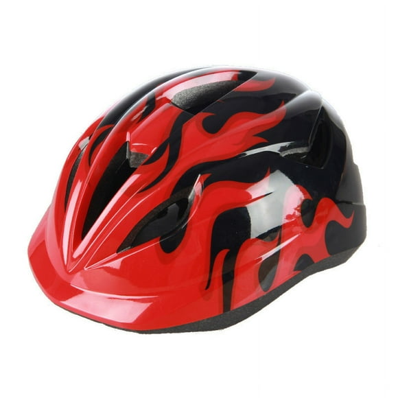 Casco para niños, tamaño ajustable, carcasa de PVC, espuma EPS, absorción de impacto, casco de seguridad para niños, para ciclismo, monopatín, negro y rojo YUNYI BRAND Deportes