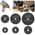 thumbnail image 4 of Industry 7Pcs Mini Hojas De Sierra Circular Kit De Disco De Corte De Herramienta Rotativa Con (3.175 Mm) Discos De Taladro De Metal De Mandril De 1/8 "Para La Industria De Corte De Metal De Plástico D Muyoka Hogar, 4 of 7