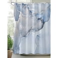 thumbnail image 3 of Marble Blue Bathroom Curtain 78 Inch Shower Curtain with Hooks, Modern Abstract Ink Painting Luxury Waterproof Polyester Bath Curtain Washable Bathtub Curtain 54''x 78'', 3 of 6