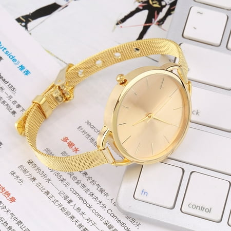 Mother Of Pearl Silver Wrist Watch - Fashion Classic Women Quartz Stainless Steel Wrist Watch Bracelet Exquisite Quartz Watch