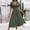 (Fashion 106)Green, variant on Women V-Neck Short Sleeve Fitted Solid Color A-Line Flowy Long Dress Summer Loose and Comfortable Maxi Dress