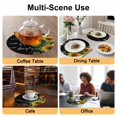 thumbnail image 2 of Yellow Sunflowers Round 15 Inch Placemats Set of 4, Farmhouse Floral Rustic Botanical Black HeatResistant Non Slip Place Mats for Dining Table, Wipeable Braided Kitchen Table Mats for Housewarming, 2 of 9