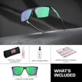 thumbnail image 3 of Oakley OO9482 Futurity Sun Square Shaped Non-Polarized Sunglasses for Men & Women - Includes Official Eyewear Kit - Satin Black Frame with Prizm Jade Lens, 3 of 5