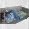 thumbnail image 6 of Holiday Soft Flannel Fleece Throw Blanket, Seascape Nature Relaxation Picture Idyllic Beach on Seychelles, Cozy Plush for Indoor and Outdoor Use, 60" x 80", Mint Green Green Blue, by Ambesonne, 6 of 6