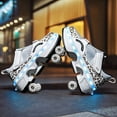 thumbnail image 6 of Kids Teen Wheels Shoes with Lights Women Men Rechargeable Roller Skates Shoes Retractable Wheels Shoe LED Flashing Sneakers for Girls Boys Gift, 6 of 12