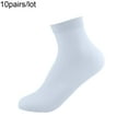thumbnail image 2 of Naierhg 10 Pairs Socks Disposable Soft Polyester Solid Color Breathable Unisex for Ice Rink, 2 of 8