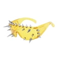 thumbnail image 2 of Gafas de baile para cosplay, gafas de sol rockeras modernas con tachuelas 25 Remache Amarillo, 2 of 9