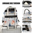 thumbnail image 3 of FORMRS Mini Backpack Purse for Women Travel Daypack Casual Shoulder Bag, Gray Cartoon Houses, 3 of 7