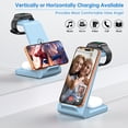thumbnail image 5 of Cshidworld Wireless Charger, 3 in 1 Charging Station, 23W Fast Charging Dock for iPhone 17/16e/15/14/13/12/11 Pro Max, AirPods 4/3/2/Pro, iWatch Series 2-11, Samsung Charger Stand (Blue), 5 of 8