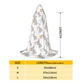 thumbnail image 2 of Honeii Gray Rabbit Print Poncho Cape, Cloak Coat, Snuggly Hooded Wearable Blanket, Hooded Cape For Teenagers,Halloween Costumes-Large, 2 of 7