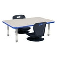 thumbnail image 3 of Shapes 360-Degree Swivel Floor Chair with Back Rest Navy (Pack of 2), 3 of 9